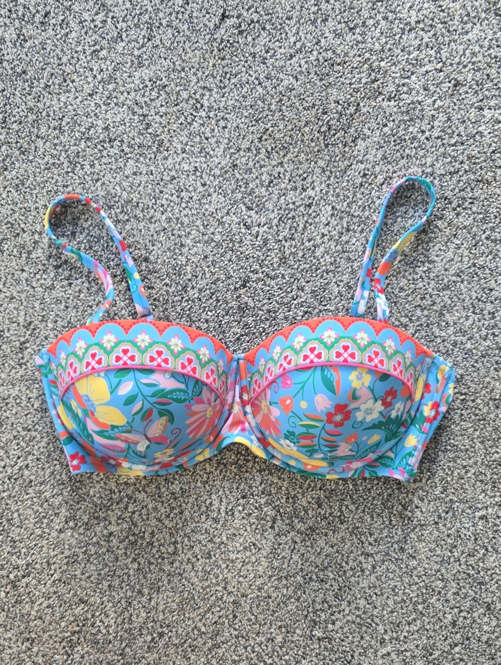 Boden Rhodes Swim Underwire Bikini Top Wildflower 36DD 9